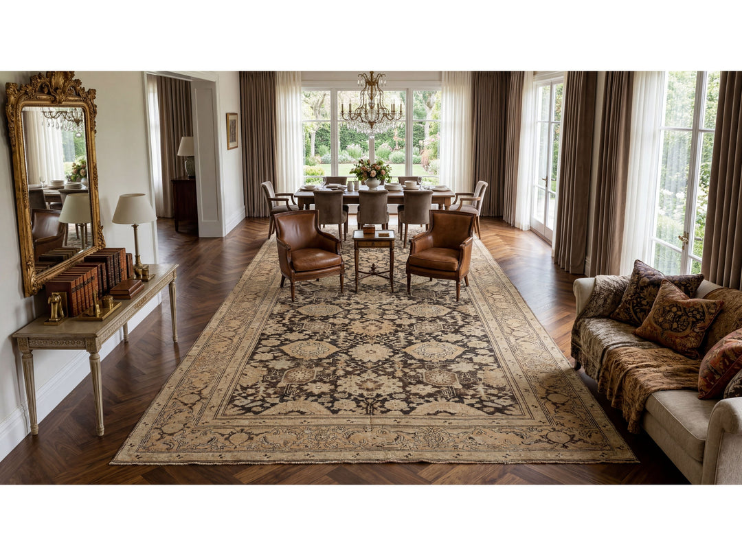 Antique Karabagh Wool Rug 7 X 18