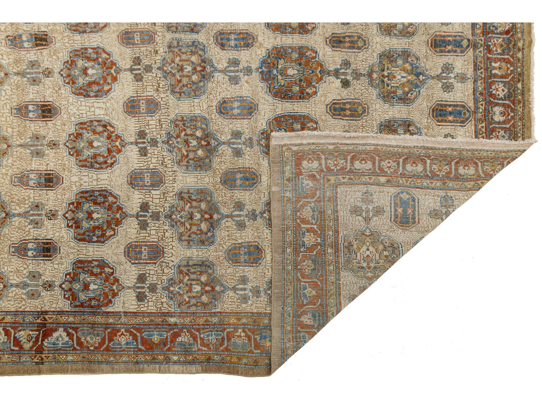 Antique Serab Wool Rug 11 X 14