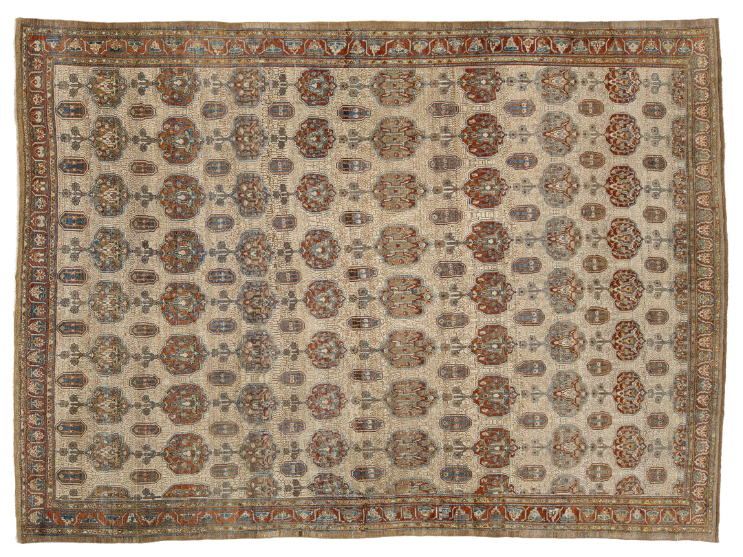 Antique Serab Wool Rug 11 X 14