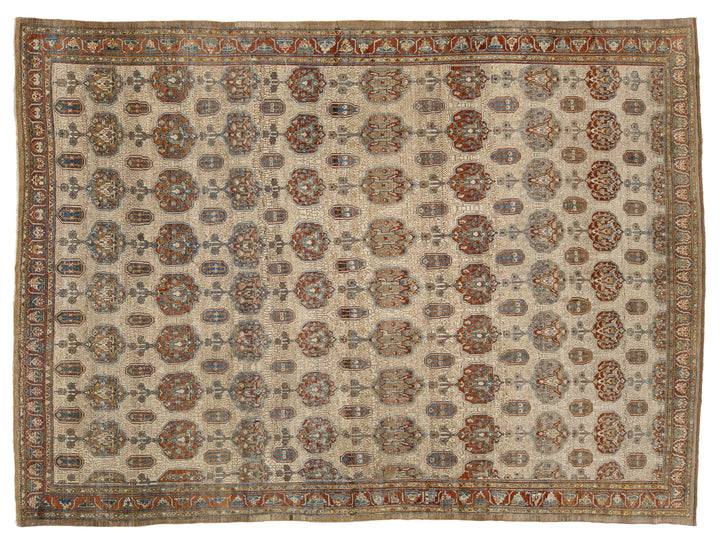 Antique Serab Wool Rug 11 X 14