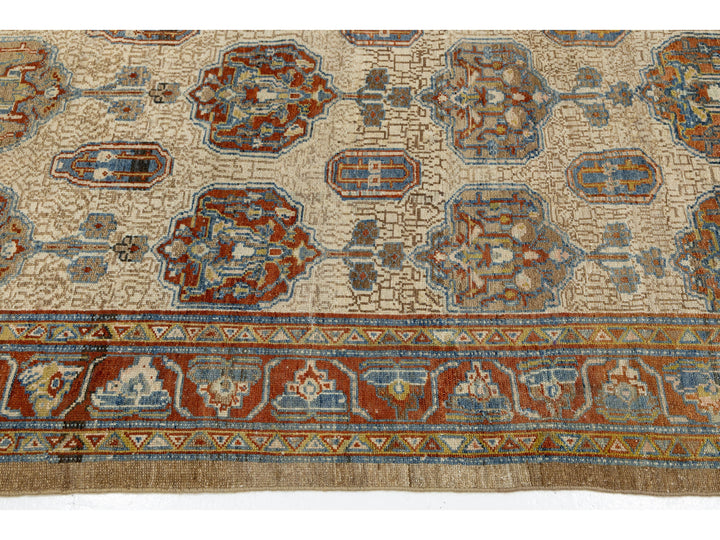 Antique Serab Wool Rug 11 X 14