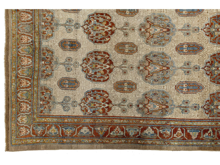 Antique Serab Wool Rug 11 X 14