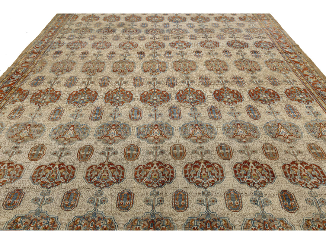 Antique Serab Wool Rug 11 X 14