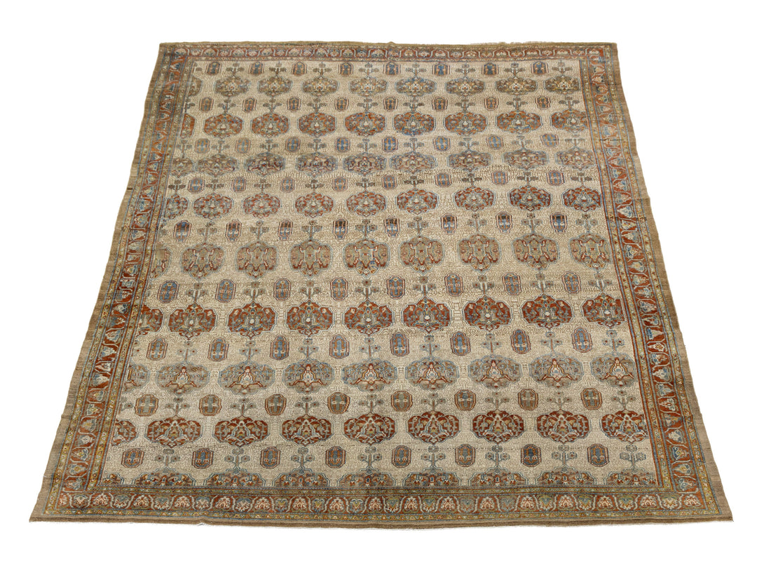 Antique Serab Wool Rug 11 X 14