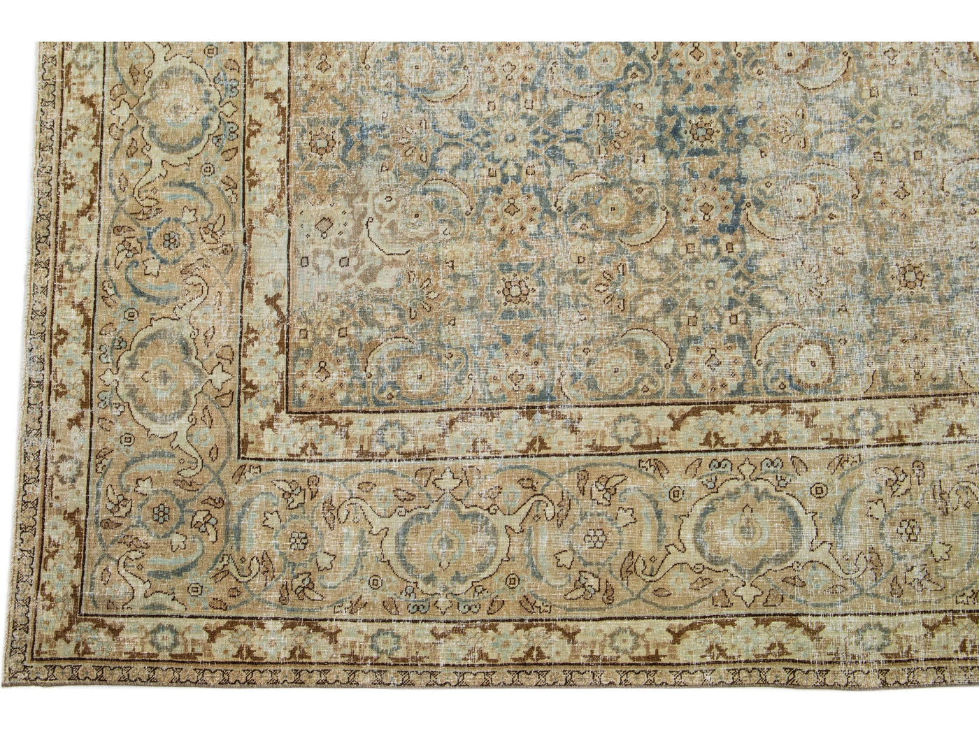 Antique Tabriz Wool Rug 11 X 16