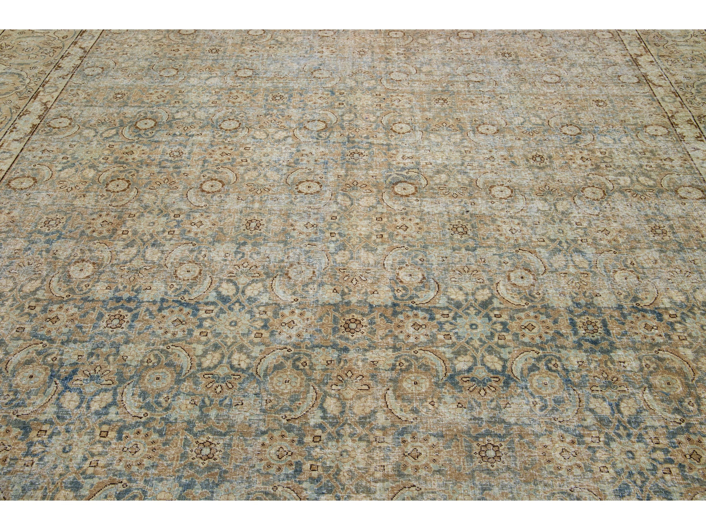 Antique Tabriz Wool Rug 11 X 16