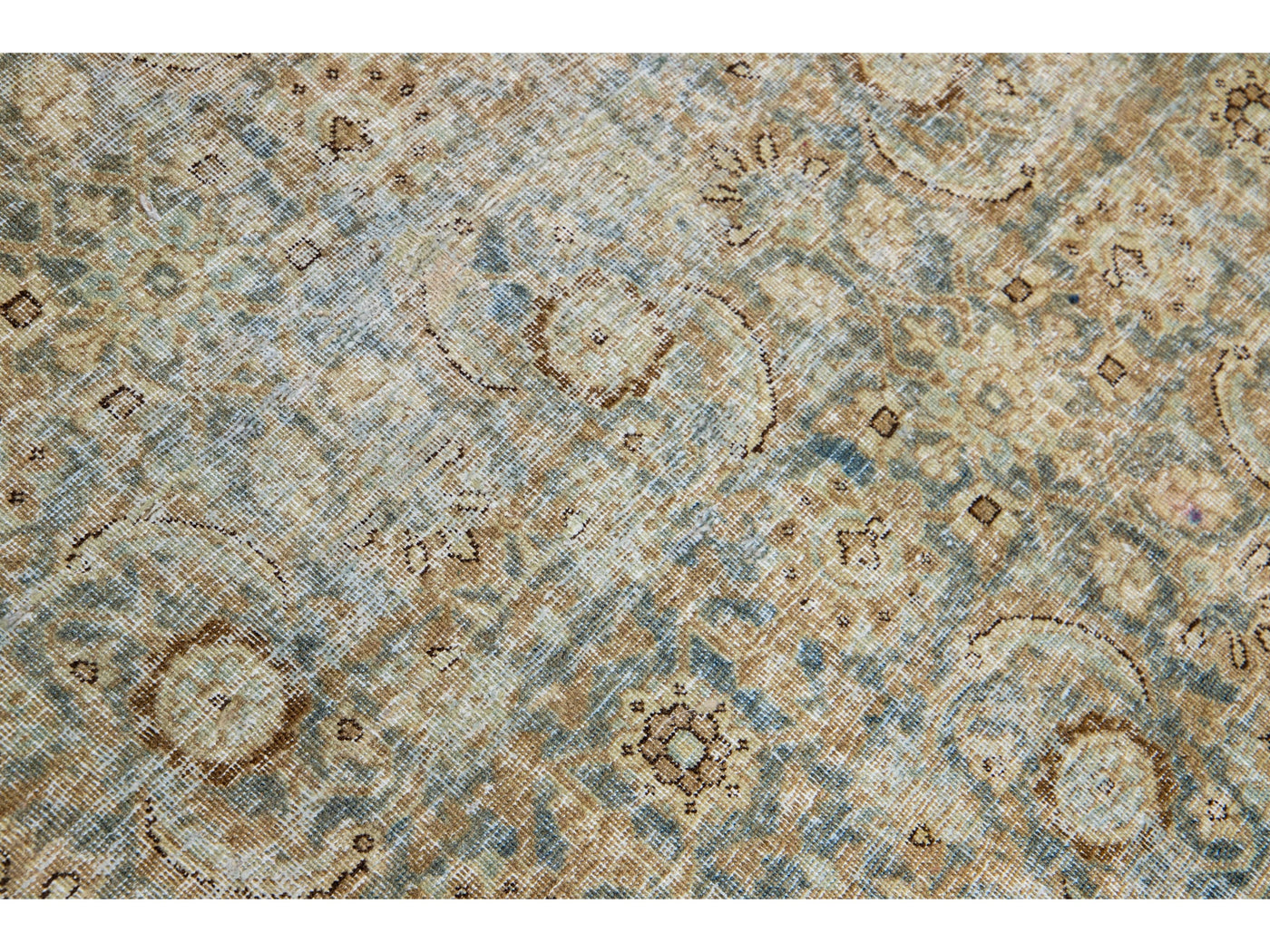 Antique Tabriz Wool Rug 11 X 16