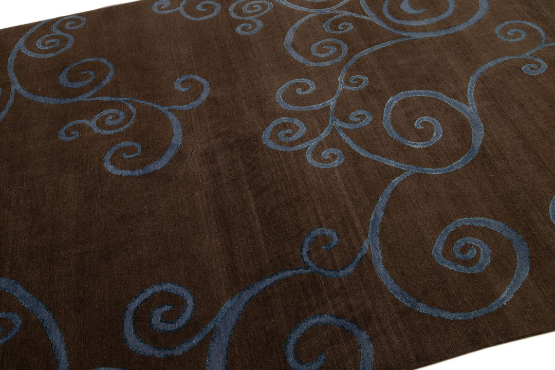 Modern Tibetan Wool & Silk Rug 6 X 9