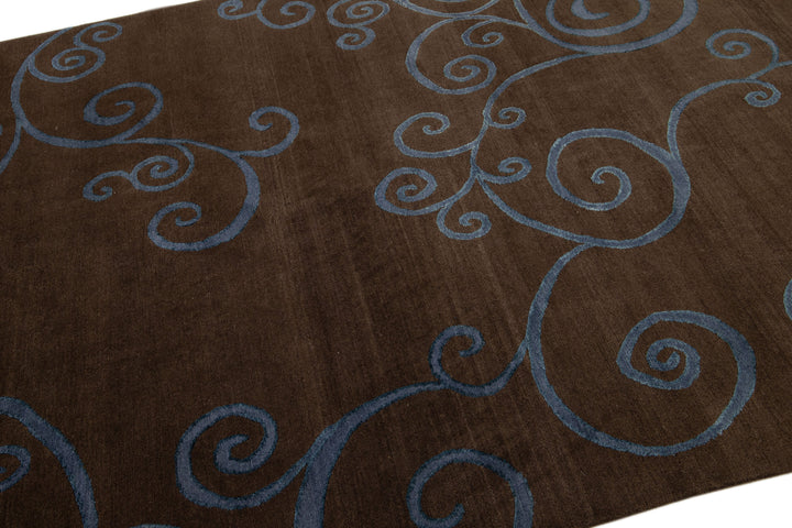 Modern Tibetan Wool & Silk Rug 6 X 9