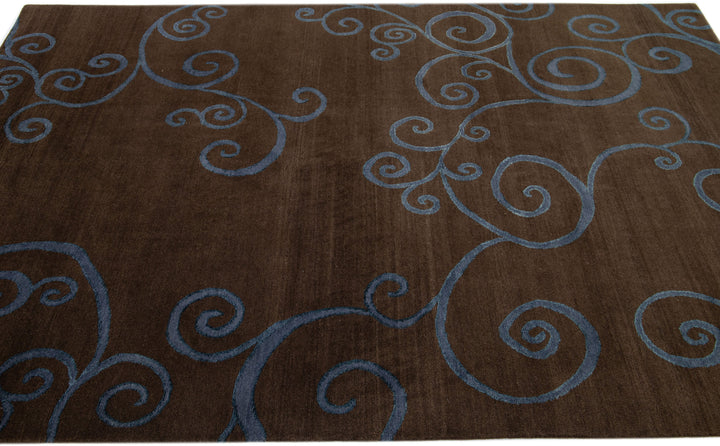 Modern Tibetan Wool & Silk Rug 6 X 9