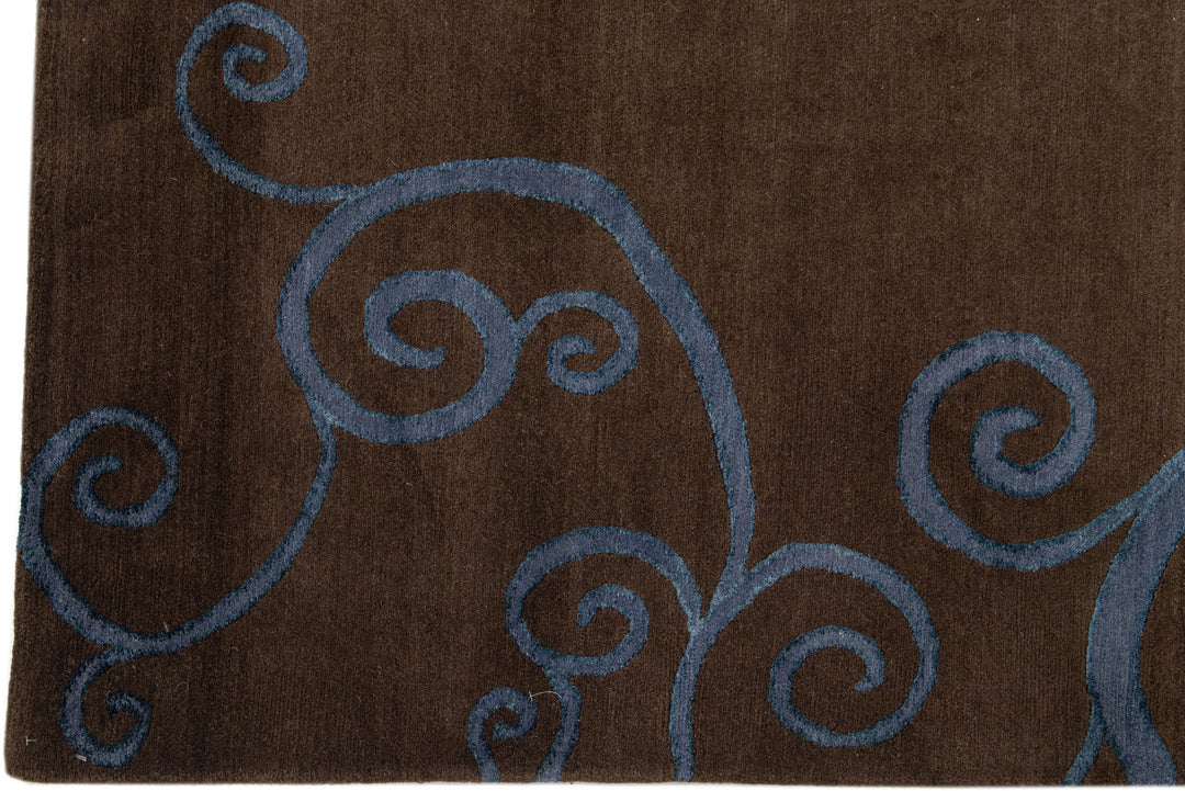 Modern Tibetan Wool & Silk Rug 6 X 9