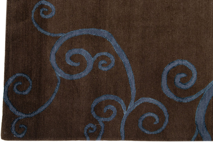 Modern Tibetan Wool & Silk Rug 6 X 9