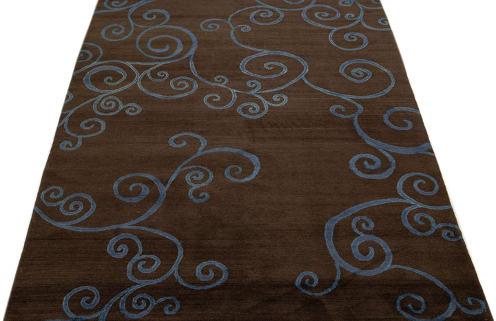 Modern Tibetan Wool & Silk Rug 6 X 9