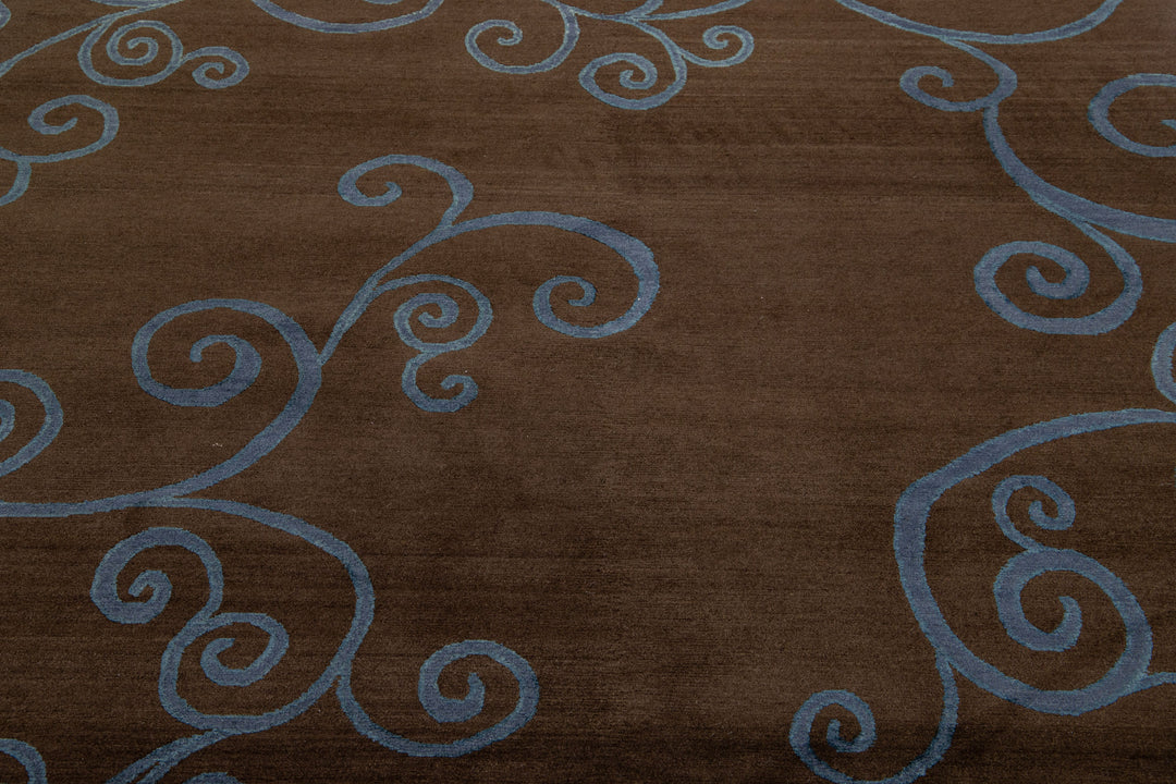 Modern Tibetan Wool & Silk Rug 6 X 9