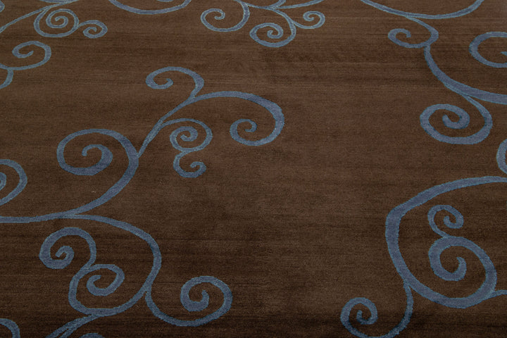 Modern Tibetan Wool & Silk Rug 6 X 9