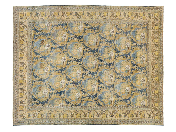 Antique Mahal Wool Rug 9 X 11
