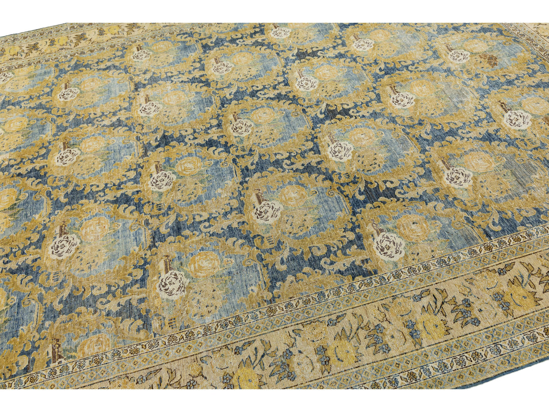 Antique Mahal Wool Rug 9 X 11