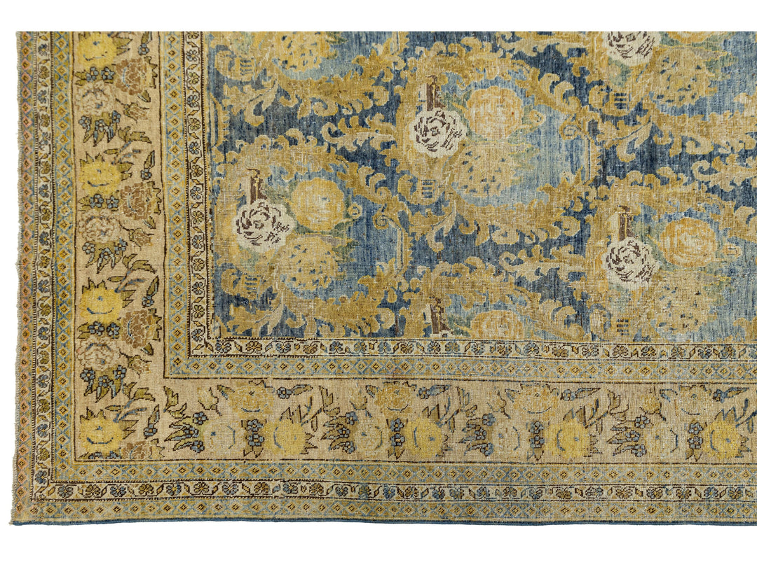 Antique Mahal Wool Rug 9 X 11