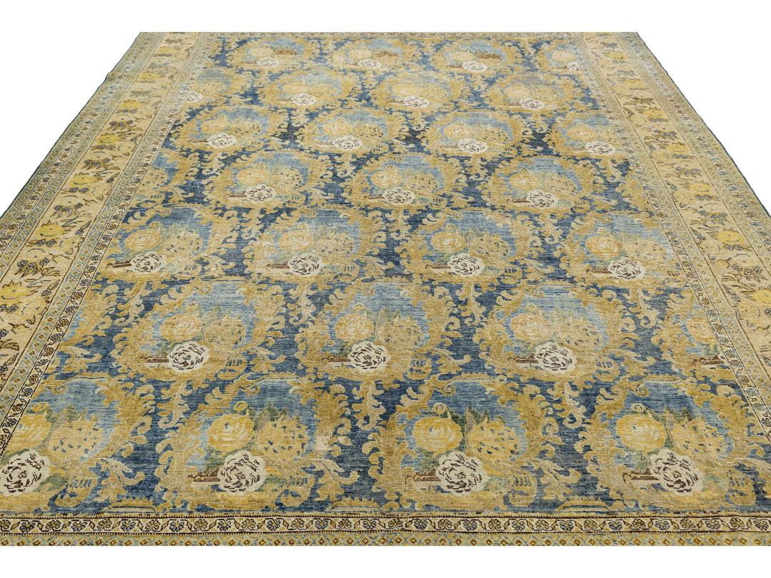 Antique Mahal Wool Rug 9 X 11