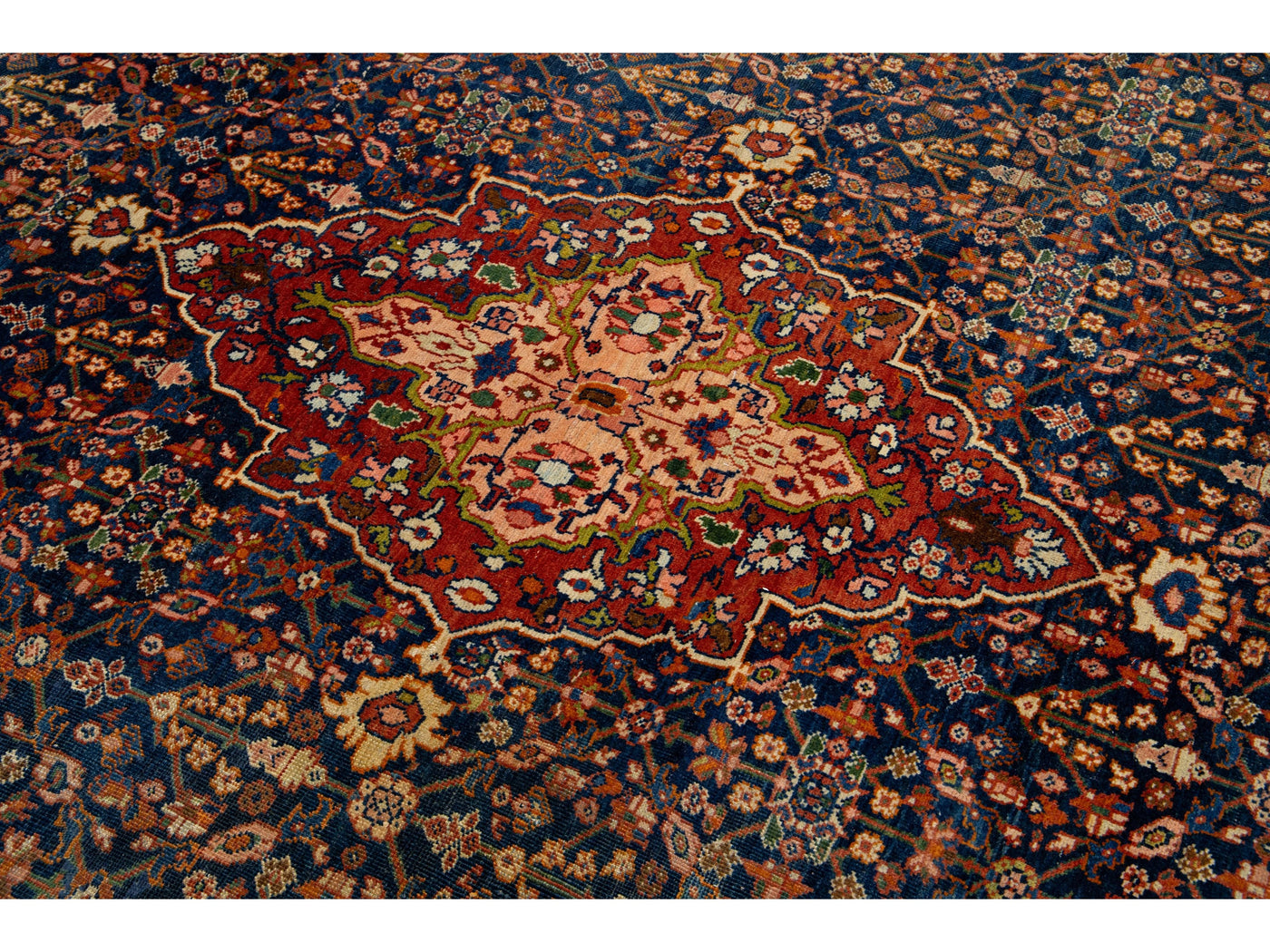 Antique Farahan Wool Rug 9 x 12