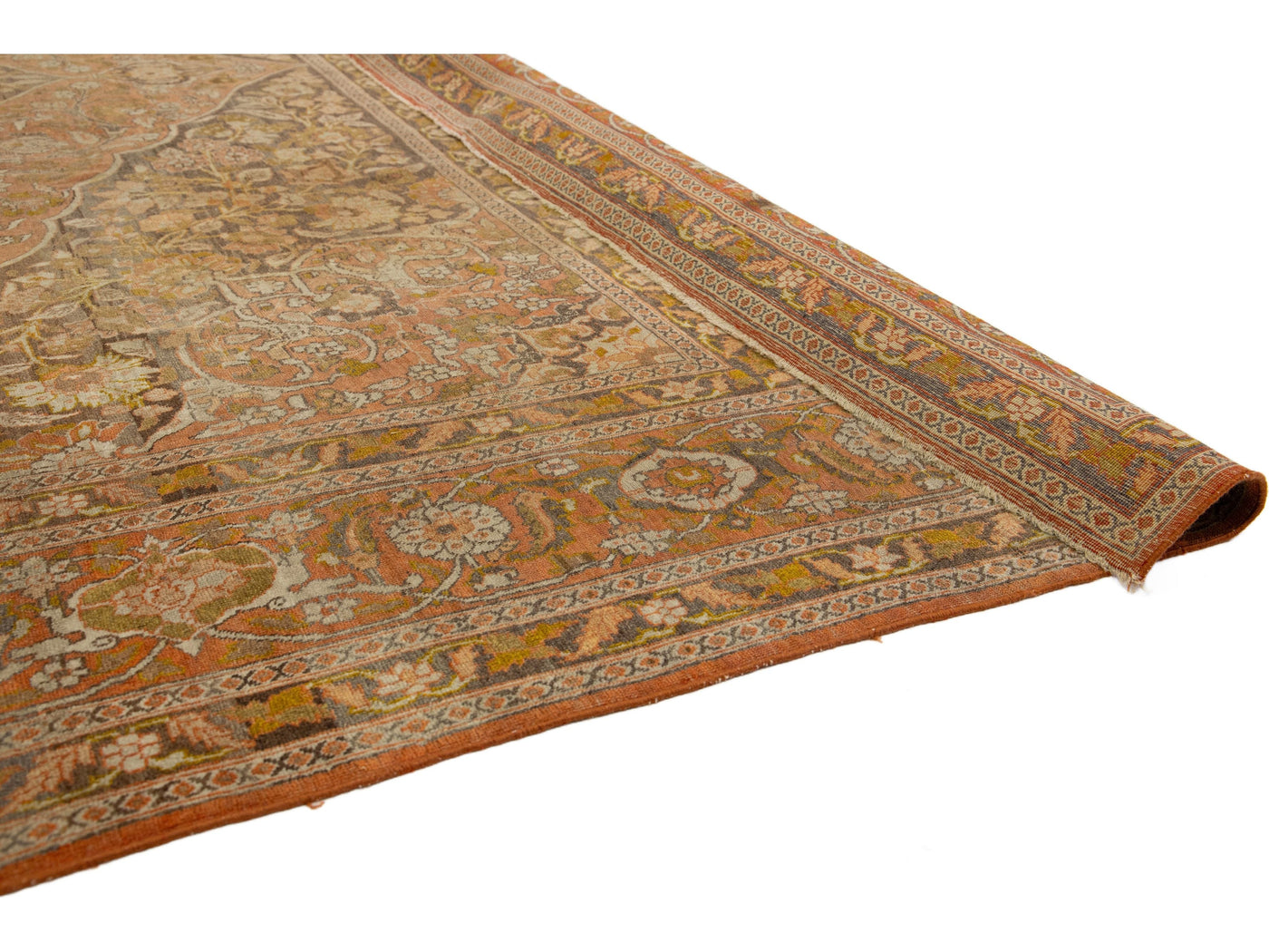 Antique Tabriz Wool Rug 11 X 13