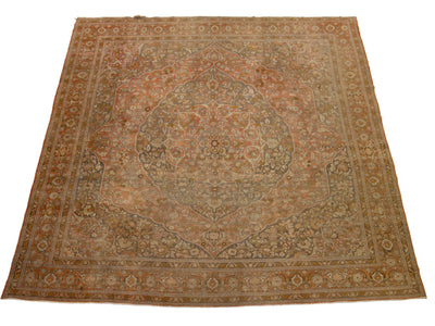 Antique Tabriz Wool Rug 11 X 13