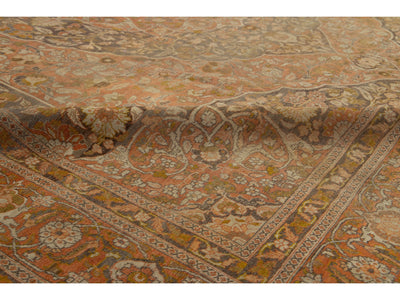 Antique Tabriz Wool Rug 11 X 13