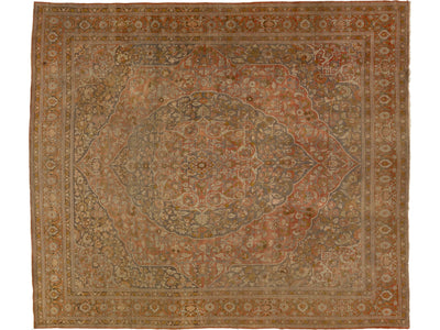 Antique Tabriz Wool Rug 11 X 13