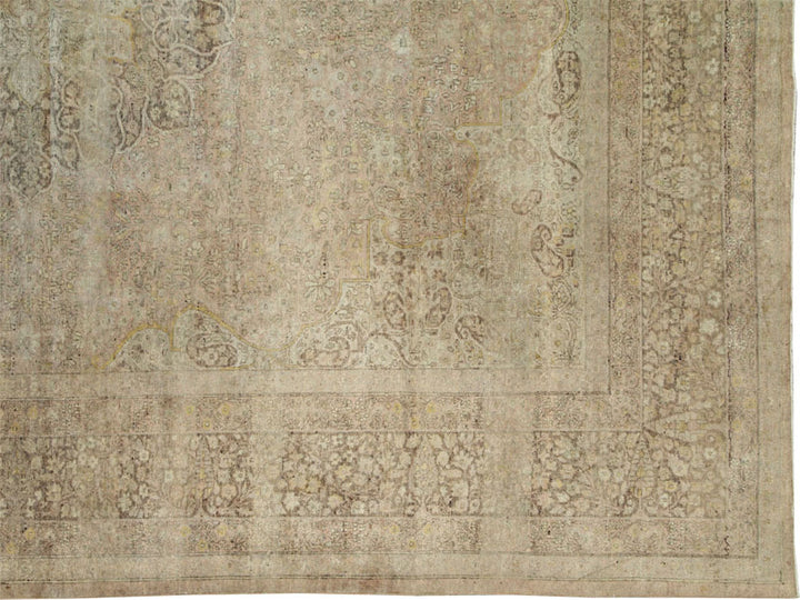 Antique Lahore Wool Rug 12 X 14