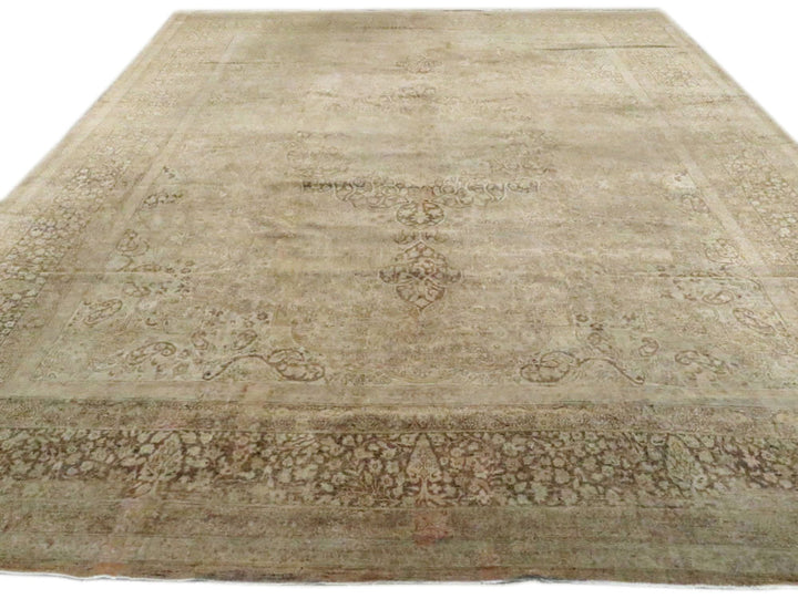 Antique Lahore Wool Rug 12 X 14