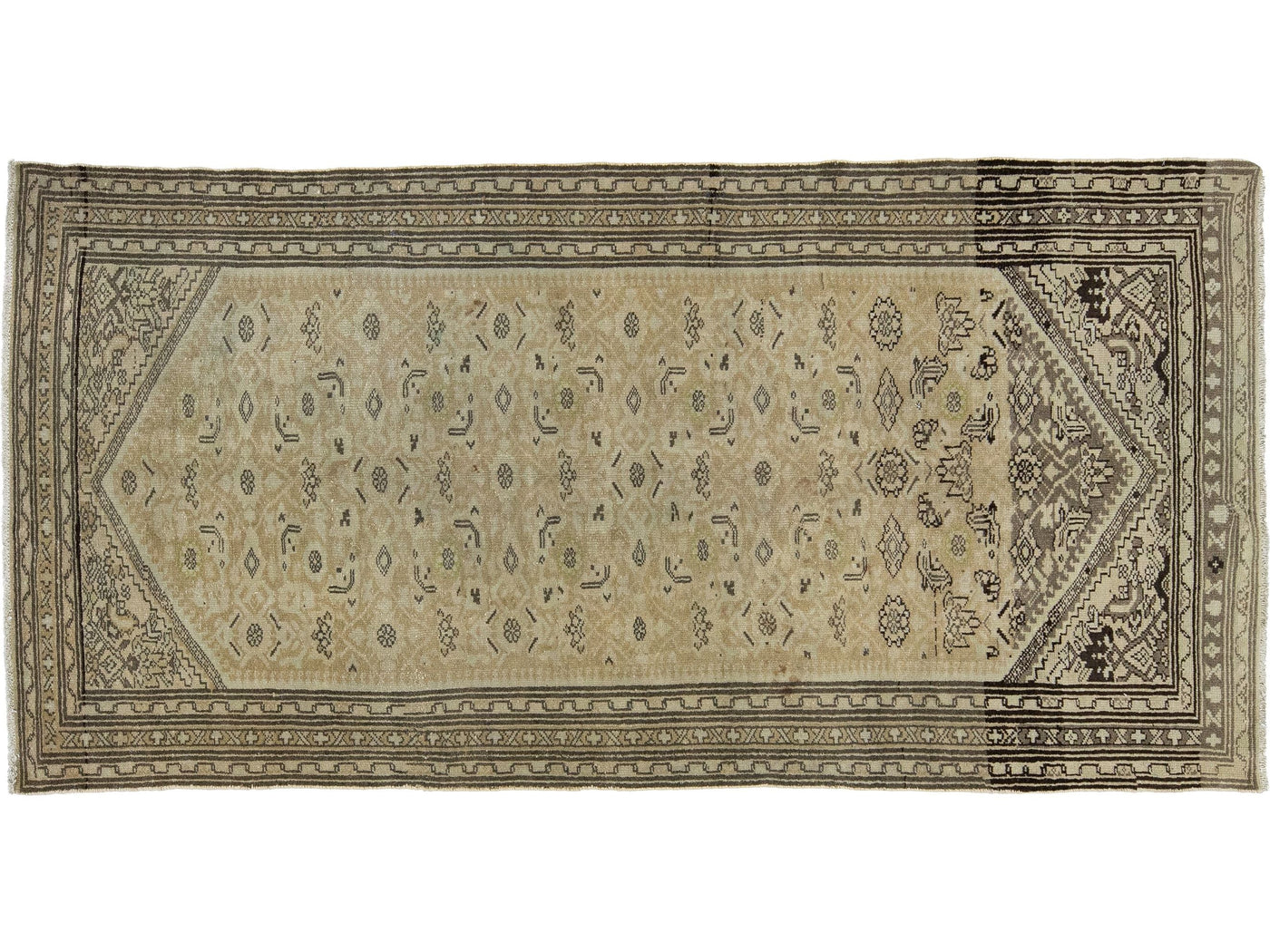 Antique Malayer Wool Runner 5 X 9