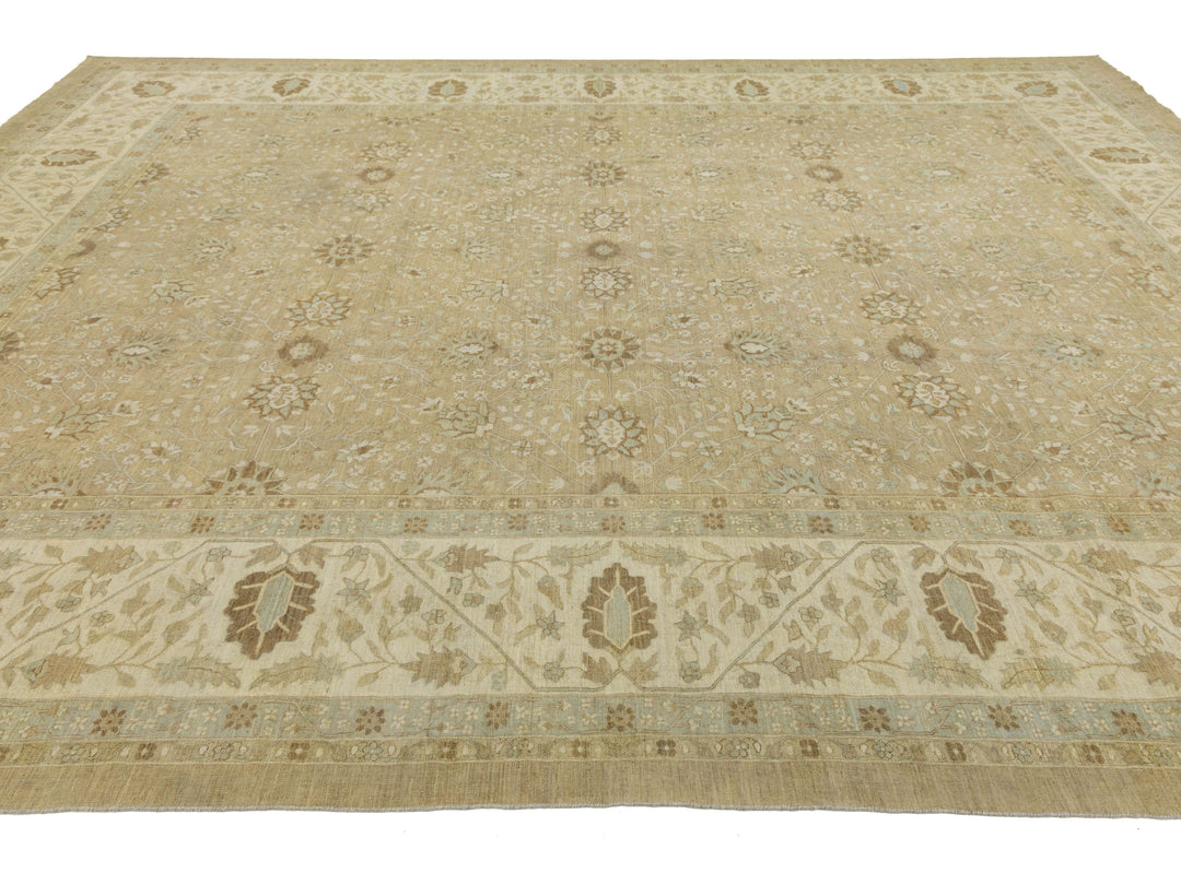 Modern Oushak Wool Rug 12 X 15