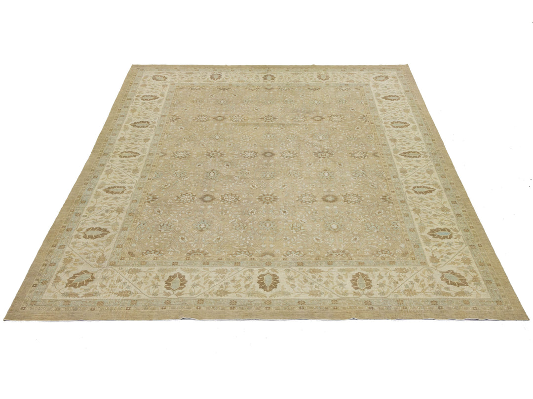 Modern Oushak Wool Rug 12 X 15