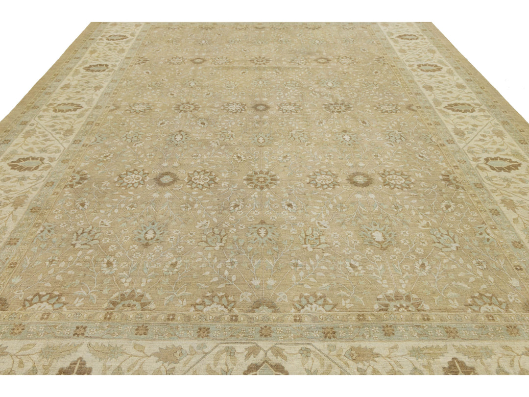Modern Oushak Wool Rug 12 X 15