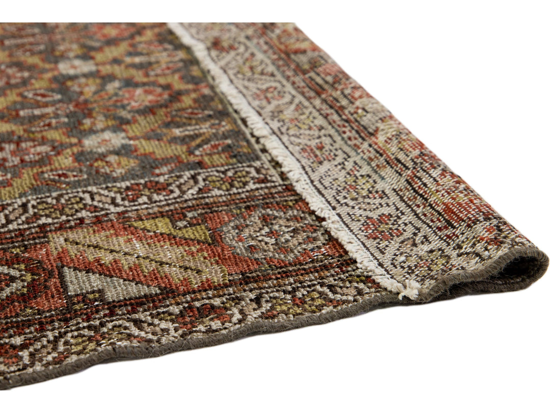 Antique Malayer Wool Runner 3 X 14