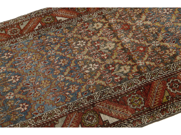 Antique Malayer Wool Runner 3 X 14