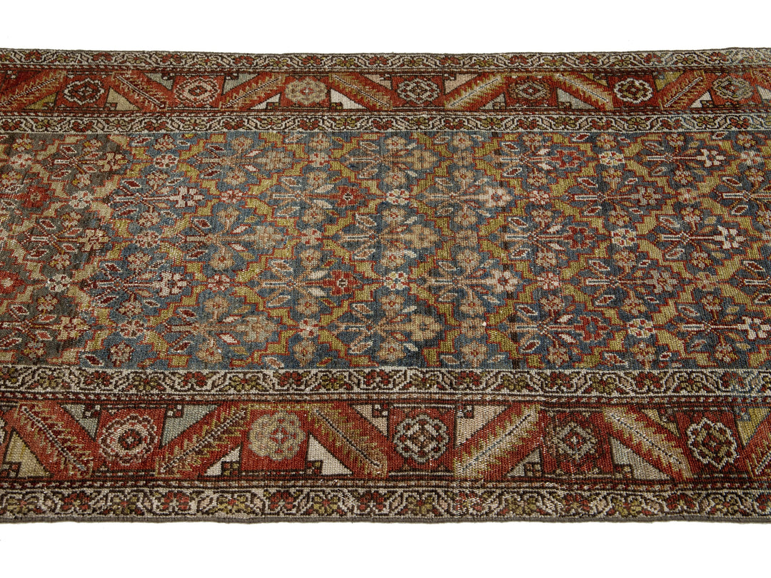 Antique Malayer Wool Runner 3 X 14
