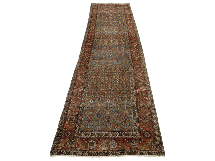 Antique Malayer Wool Runner 3 X 14