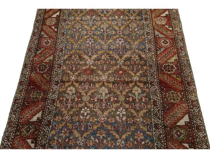 Antique Malayer Wool Runner 3 X 14