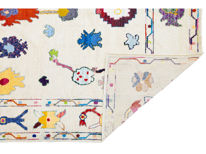 Modern Turkish Oushak Wool Rug 10 X 15