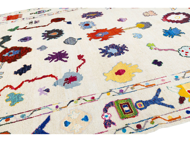 Modern Turkish Oushak Wool Rug 10 X 15