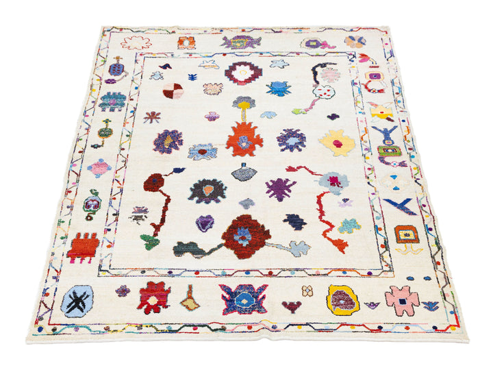 Modern Turkish Oushak Wool Rug 10 X 15