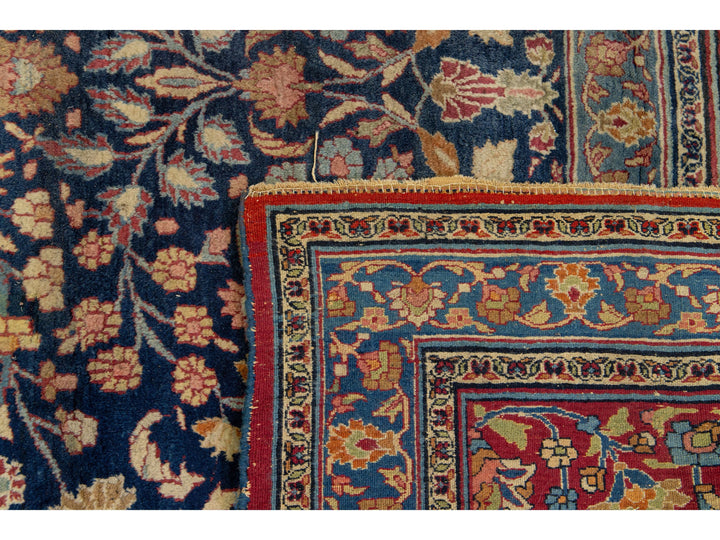 Antique Mashad Persian Wool Rug 11 X 18
