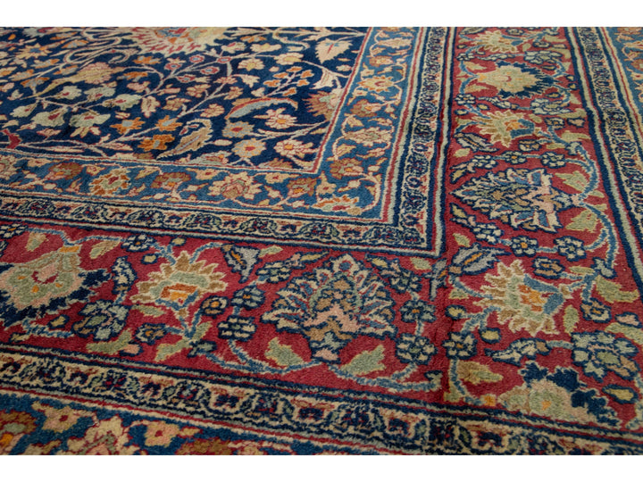 Antique Mashad Persian Wool Rug 11 X 18