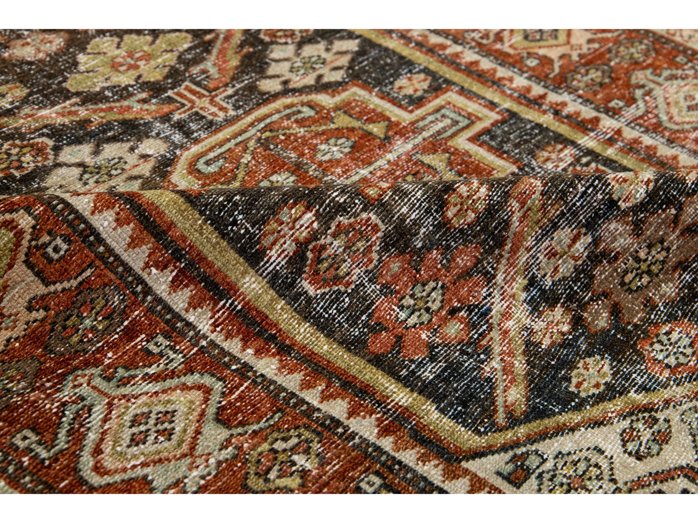 Antique Malayer Wool Runner 3 X 13