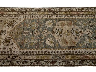 Antique Malayer Wool Runner 3 X 16