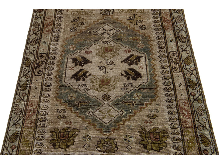 Antique Malayer Wool Runner 3 X 16