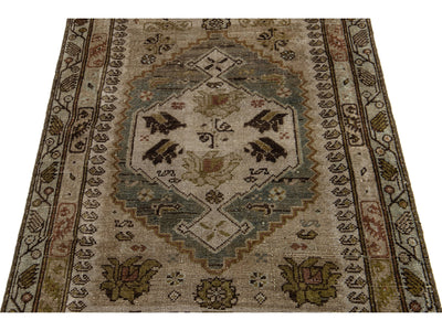 Antique Malayer Wool Runner 3 X 16