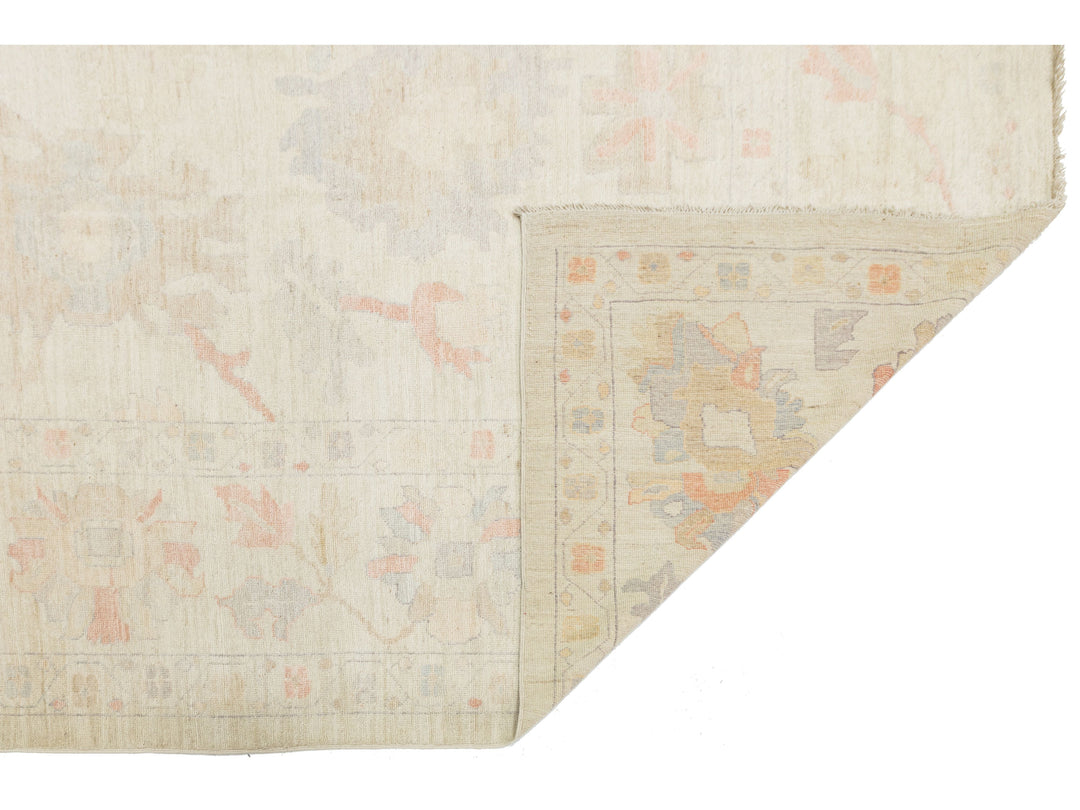 Modern Oushak Wool Rug 12 X 16