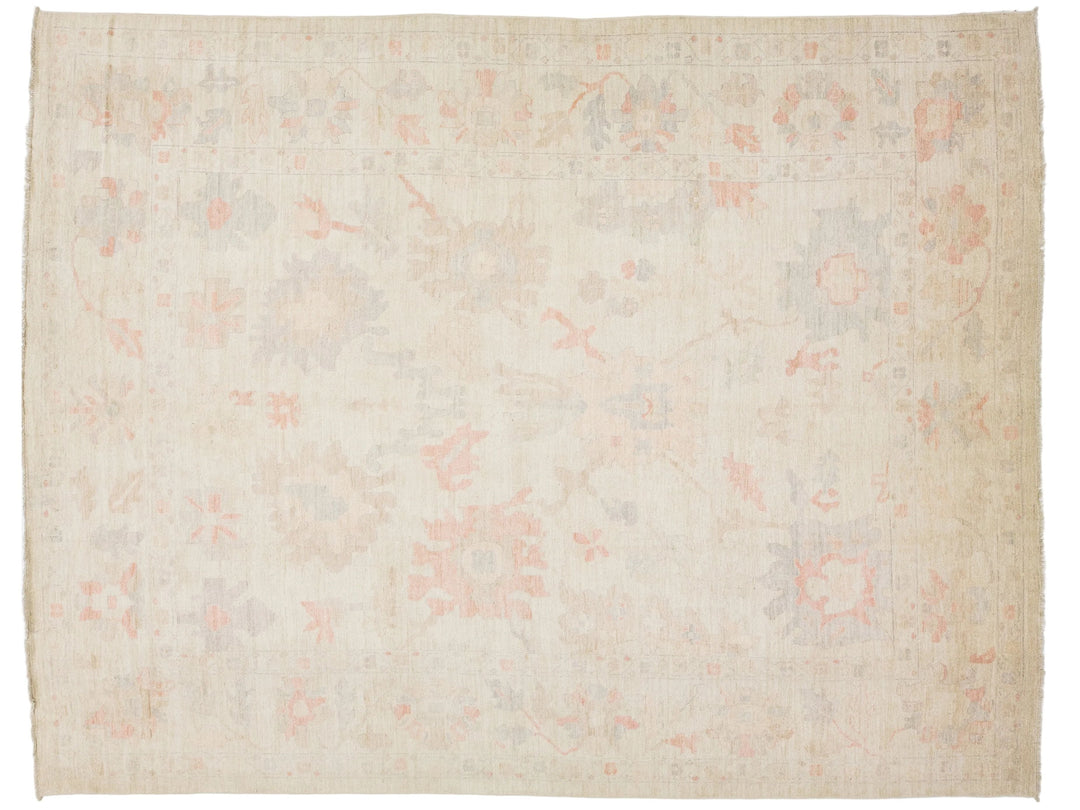 Modern Oushak Wool Rug 12 X 16